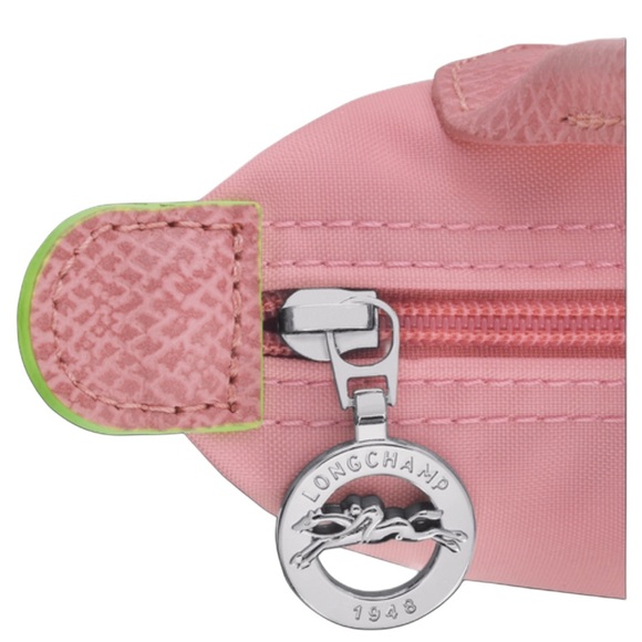 LONGCHAMP Mini Le Pliage Green Top-Handle Bag + Strap - Petal Pink - NWT! - Picture 4 of 11